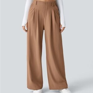 Halara High Waisted Pocket Wide Leg Waffle Work Pants - XS